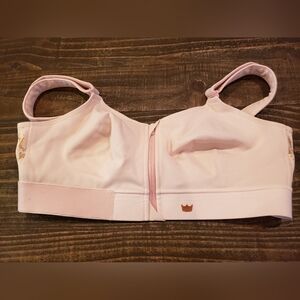 SHEFIT Flex Sports Bra Size 3luxe 44" 48" Blush Front Zip Adjustable Straps